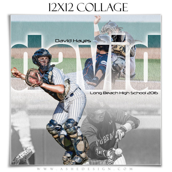 Ashe Design | Amped Sports Collage | 12x12 | Between The Lines