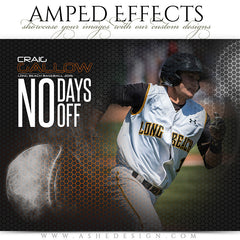 Amped Effects - Honeycomb Baseball Poster Template For Photoshop