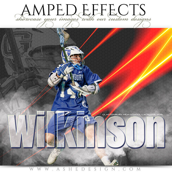 Ashe Design | Amped Effects | Photoshop Templates | Sports Posters | Laser Focus | Lacrosse