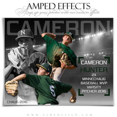 Amped Effects - Triple Play Baseball Poster Template For Photoshop