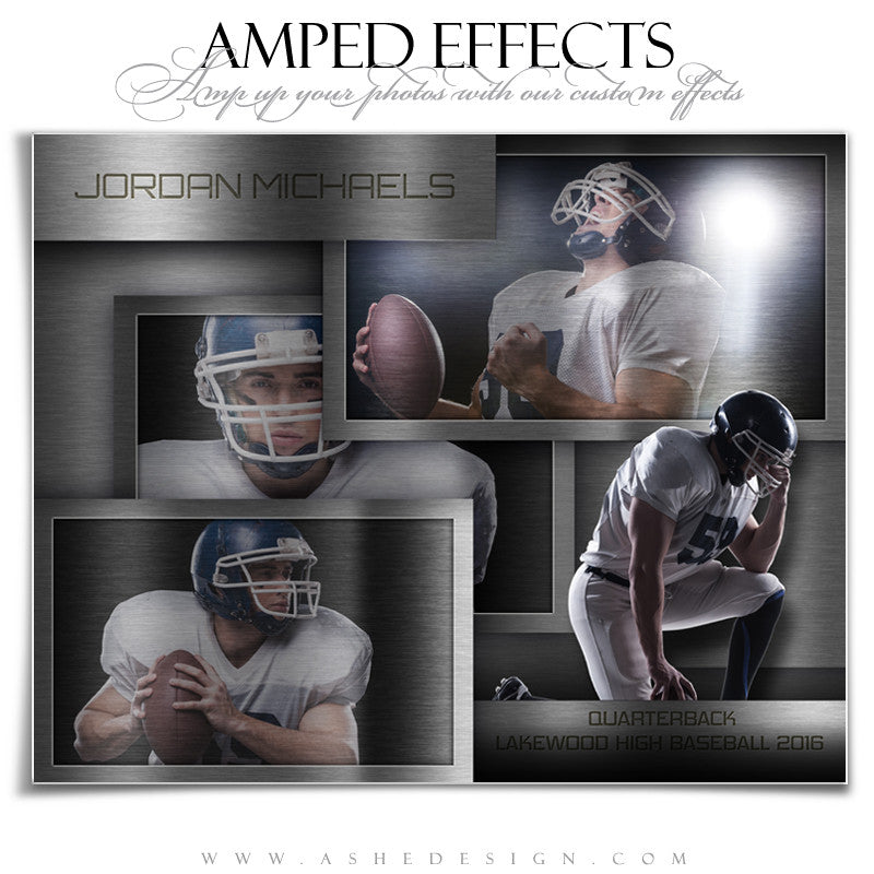 Ashe Design | Amped Effects | Photoshop Templates | Sports Posters | Sheet Metal