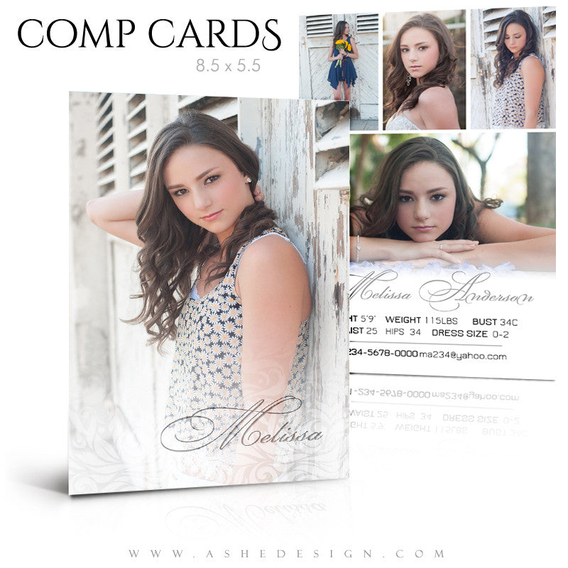 Modeling Comp Card 8.5x5.5 | A Touch Of Class
