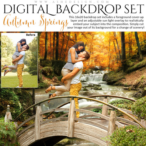 Ashe Design | Digital Backdrop Set | Autumn Springs