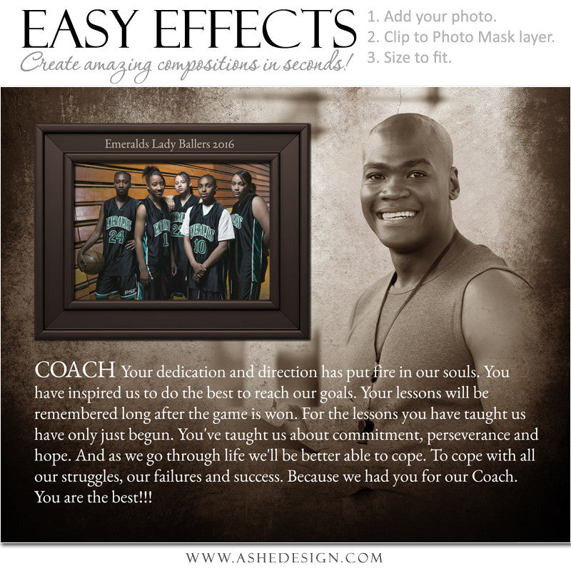 Ashe Design | Easy Effects Posters | 8x10 | 16x20| Head Coach (Gift)