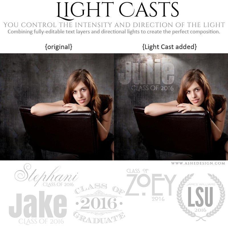 Photoshop Light Casts | Seniors 2016