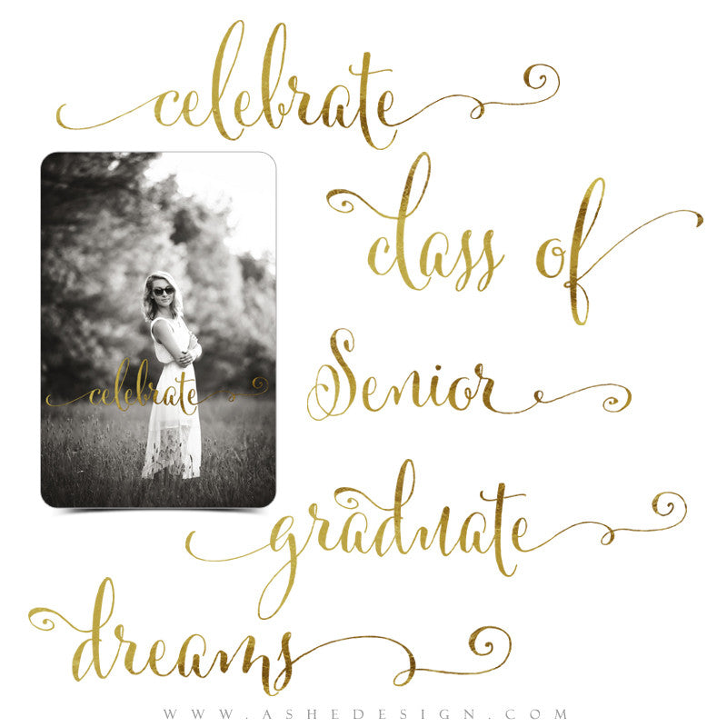 Graduation Word Art Set | Golden Grads full set