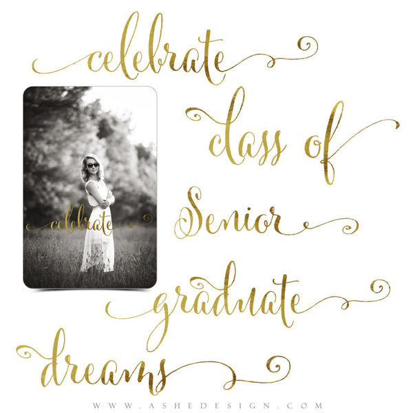 Graduation Word Art Set | Golden Grads – AsheDesign
