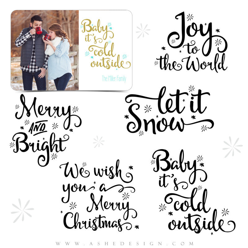 Christmas Word Art Set | Let It Snow