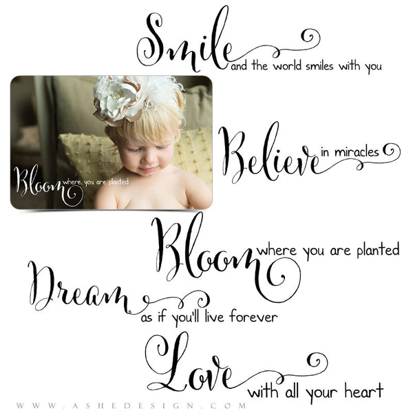 Inspirational Photoshop Word Art Set | Smile