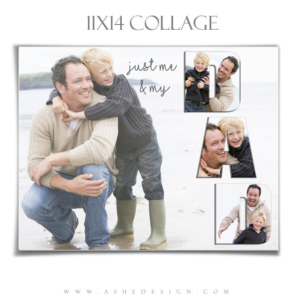 Ashe Design | Photoshop Templates | Word Collage 11x14 | DAD