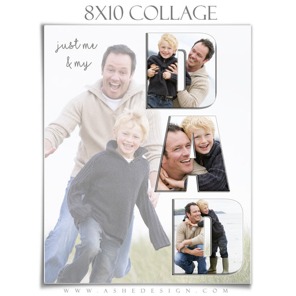 Ashe Design | Photoshop Templates | Word Collage 8x10 | DAD