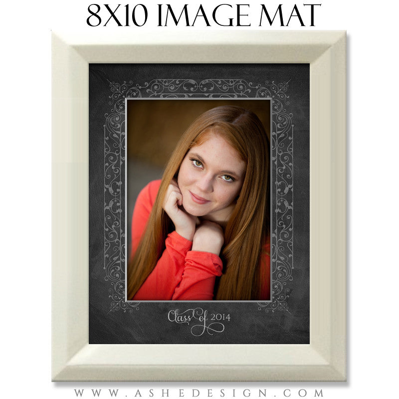 Word Art Image Mat (8x10) - Chalkboard Senior Girl