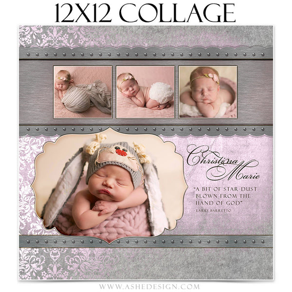 Baby Girl Collage 12x12 | Christina