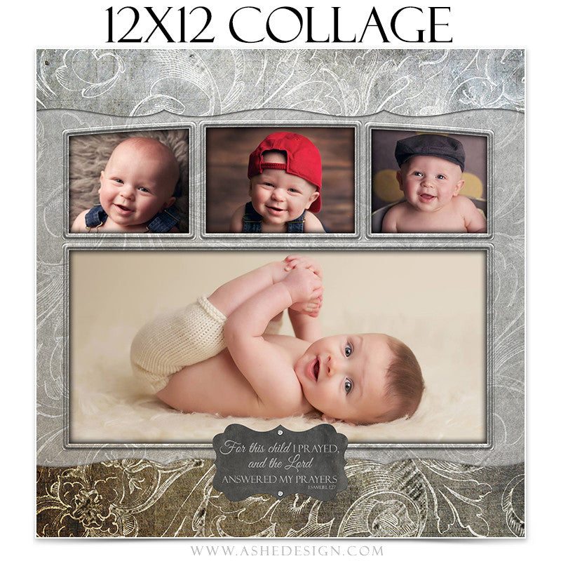 Newborn Collage 12x12 | Slateboard