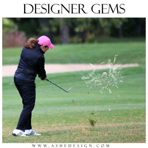 Ashe Design | Digital Overlays | Shattered Sports Elements2 golf
