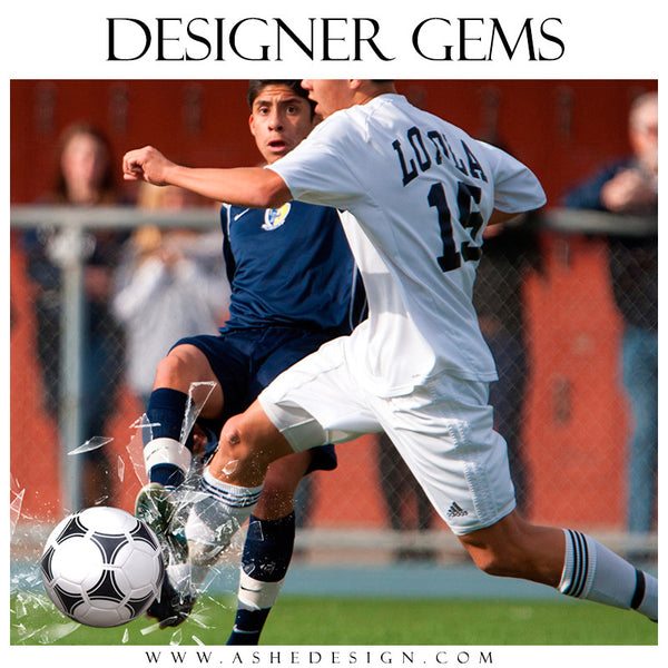 Ashe Design | Digital Overlays | Shattered Sports Elements soccer