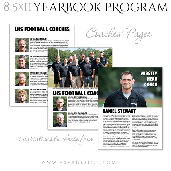 Yearbook Program 8.5x11 Soft Cover | Essential Sports coaches pgs