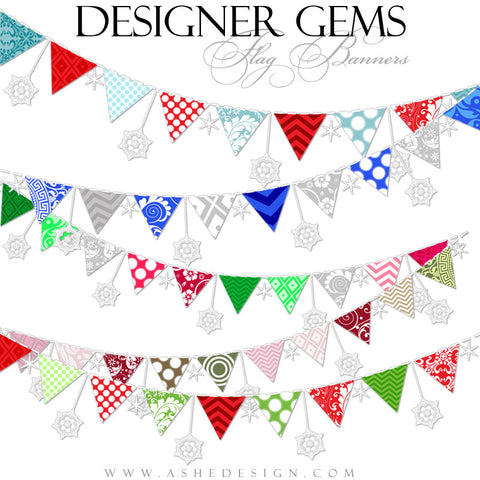 Designer Gems - Christmas Flag Banners