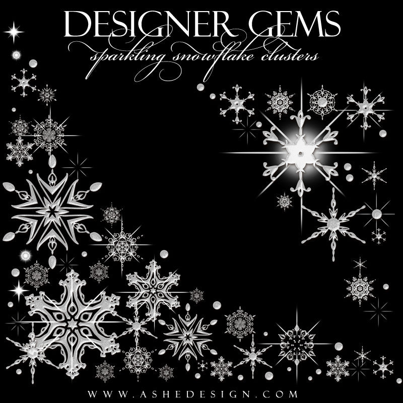 Christmas Designer Gems | Sparkling Snowflake Clusters – AsheDesign