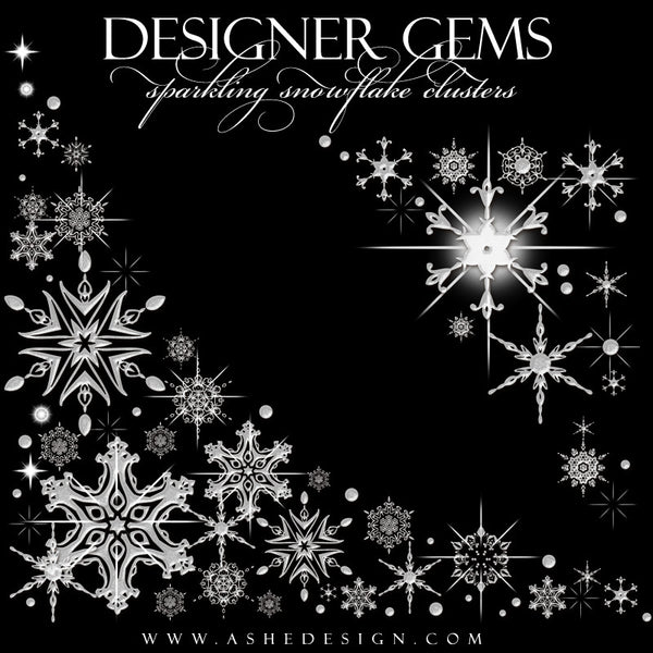 Designer Gems - Sparkling Snowflake Clusters