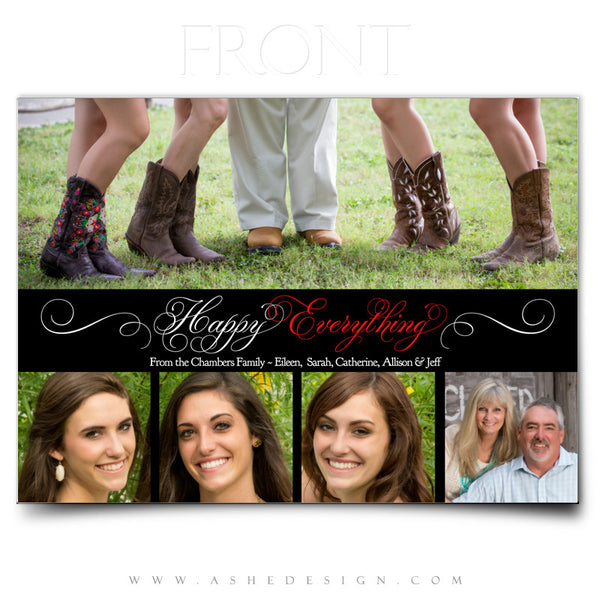 Holiday Card Photography Template - Happy Everything Design