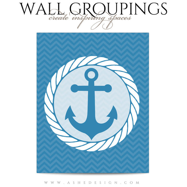 Wall Groupings Children Photography Templates | Nautical Theme anchor