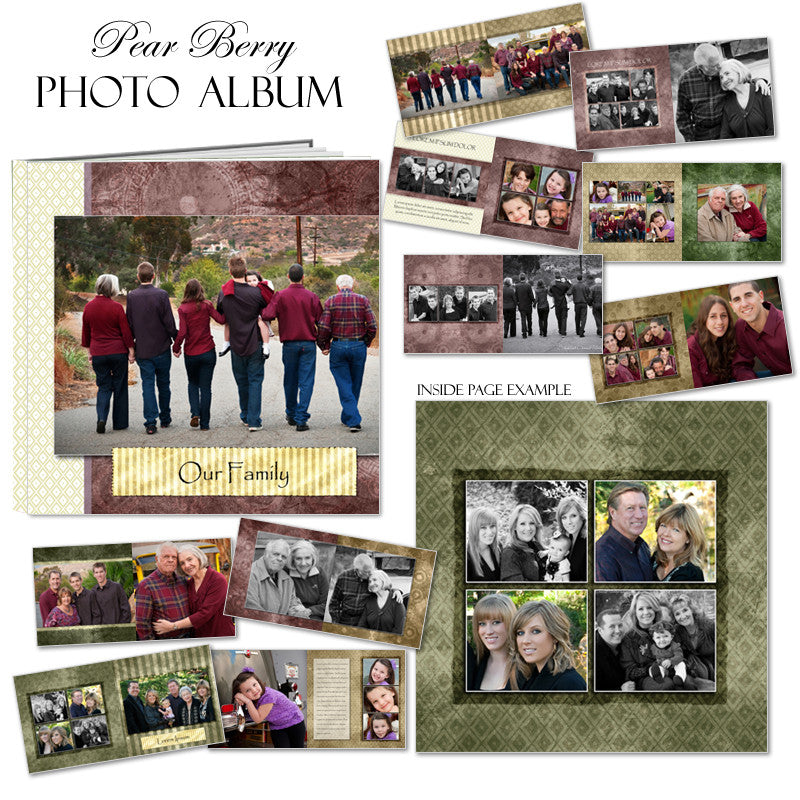Photo Book 12x12 Templates - Pear Berry