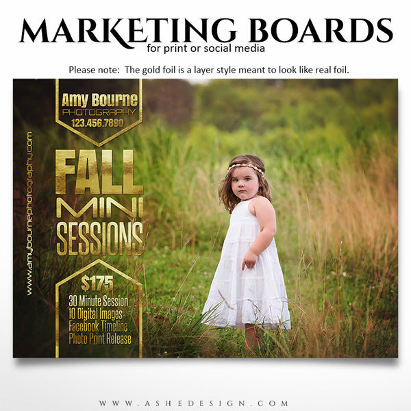 Marketing Board 5x7 Flat | Fall Foil example
