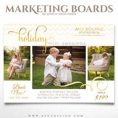 5x7 Flat Marketing Board - Holiday Chevron