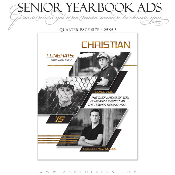 Yearbook Ad qtr pg | Geometric