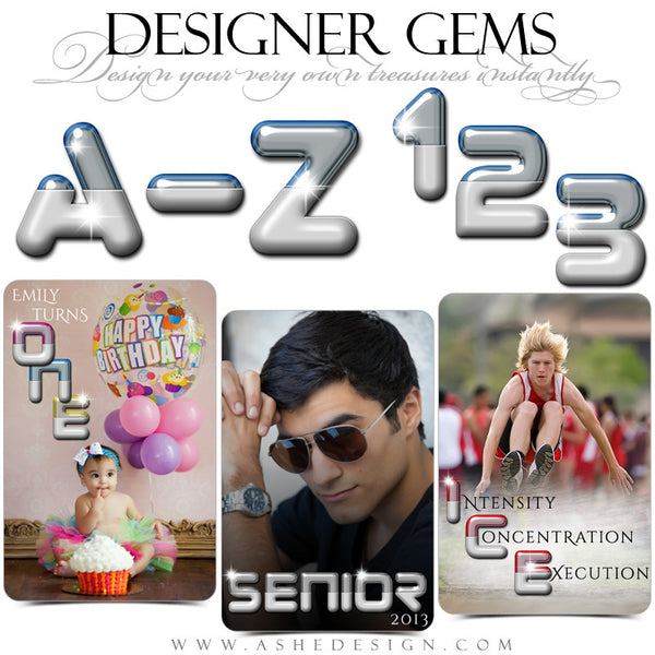 Designer Gems | Silver Bullet Alphabet – AsheDesign