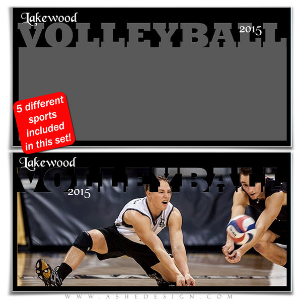 Sports Photo Collage Set 10x20 | Spring Sports volleyball