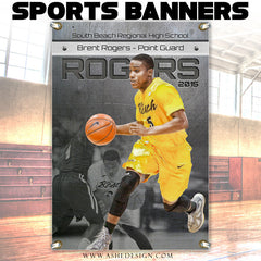 2'x3' Multi Sport Banner - Center Of Attention Engraved Metal Sports Template For Photoshop
