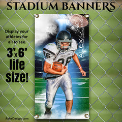 Amped Sports Banner 3'x6' - Full Steam Football
