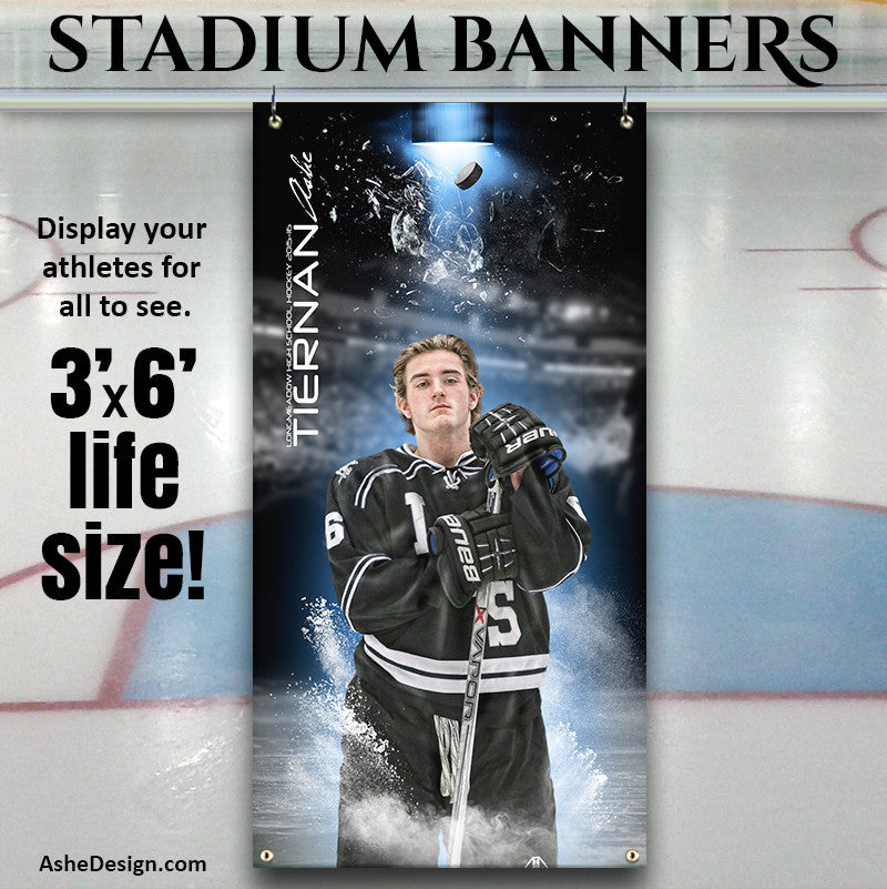 Ashe Design | 3'x6' Amped Stadium Banner | Full Steam Hockey