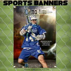 2'x3' Multi Sport Banner - No Limits Sports Template For Photoshop