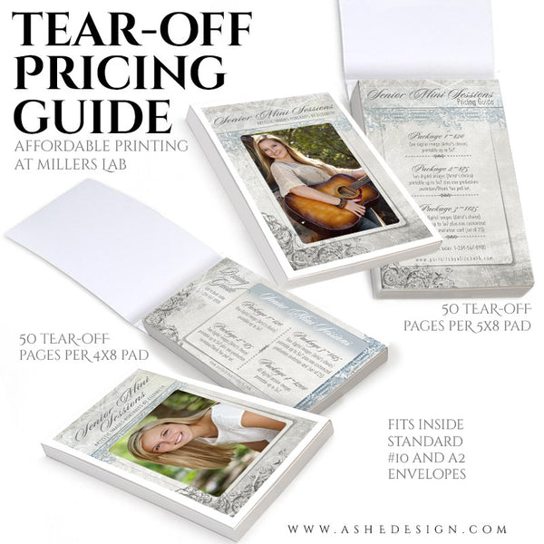 Tear-off Pricing Guide Pad Set 4x8 & 5x8 | Shaded Garden