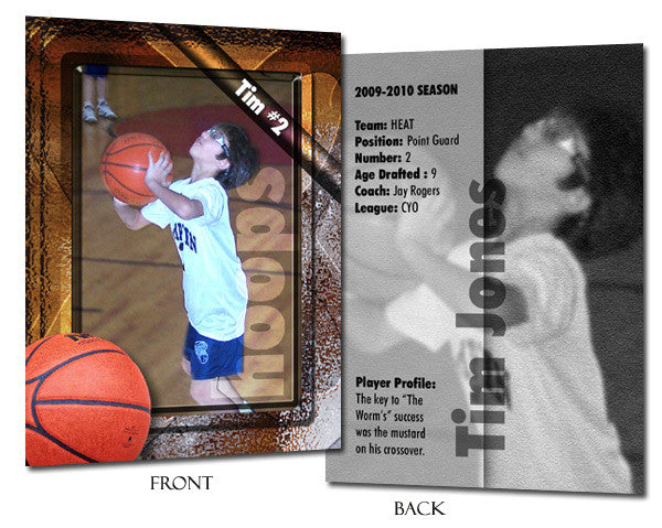Sports Template Set 1 | Basketball trading cards