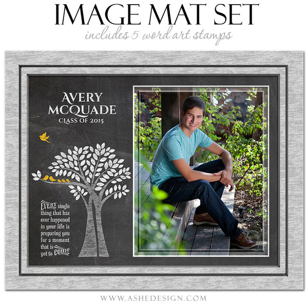 Word Art Image Mat Set 8x10 & 16x20 | Tree Of Life Senior Chalkboard1