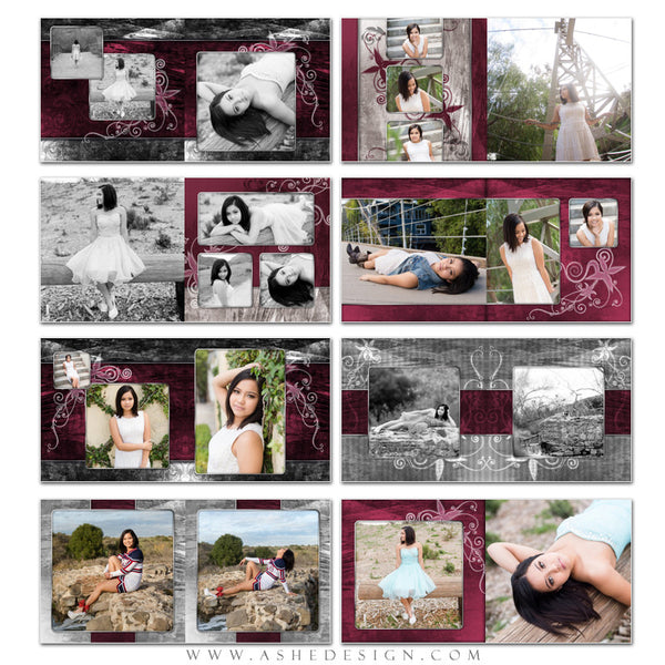 Senior Girl 10x10 Photo Book | Steel Magnolia pages