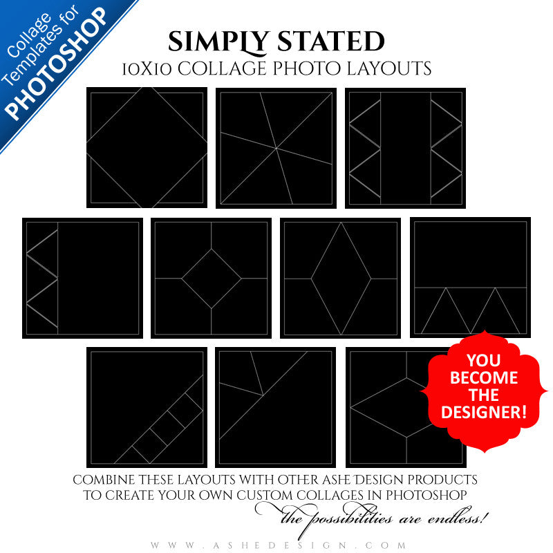Photoshop Collage Layouts | Simply Stated 10x10 – AsheDesign