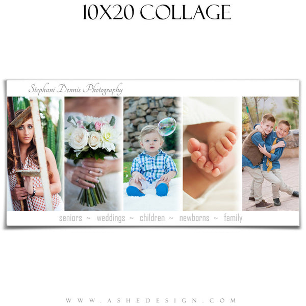 Simply Chic 10x20 Collage Template for Photographers