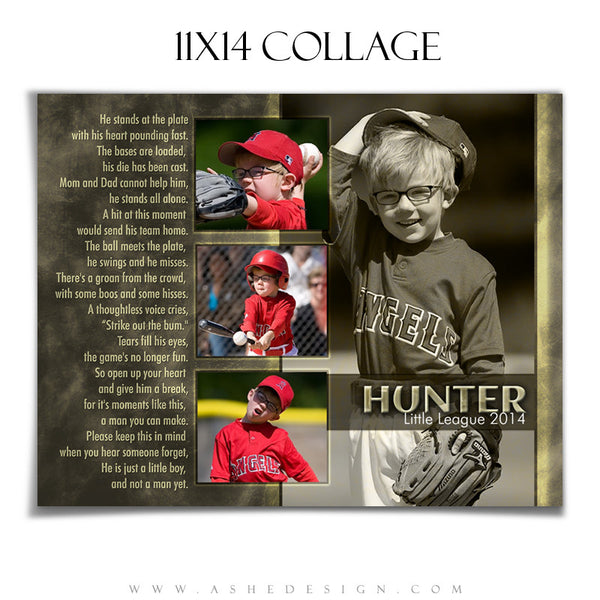 A League Of Their Own 11x14 Collage Template