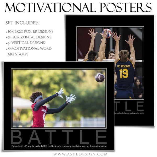 Sports Poster Templates | Motivational Set 10 BATTLE