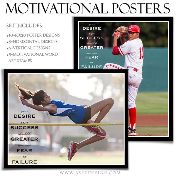 Poster Photography Templates | Motivational Set 9-Desire