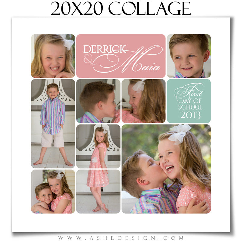 20x20 Rounded Corner Collage Template