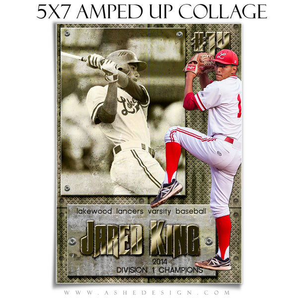 Sports Collage Templates | Hall Of Fame 5x7