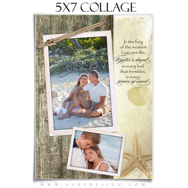 Collage Template 5x7 | Footprints In The Sand