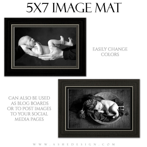 Image Mat Templates | Classic Black 5x7