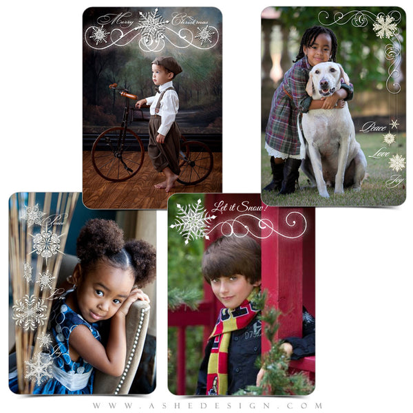 Designer Gems | 5x7 Holiday Overlays Let It Snow examples